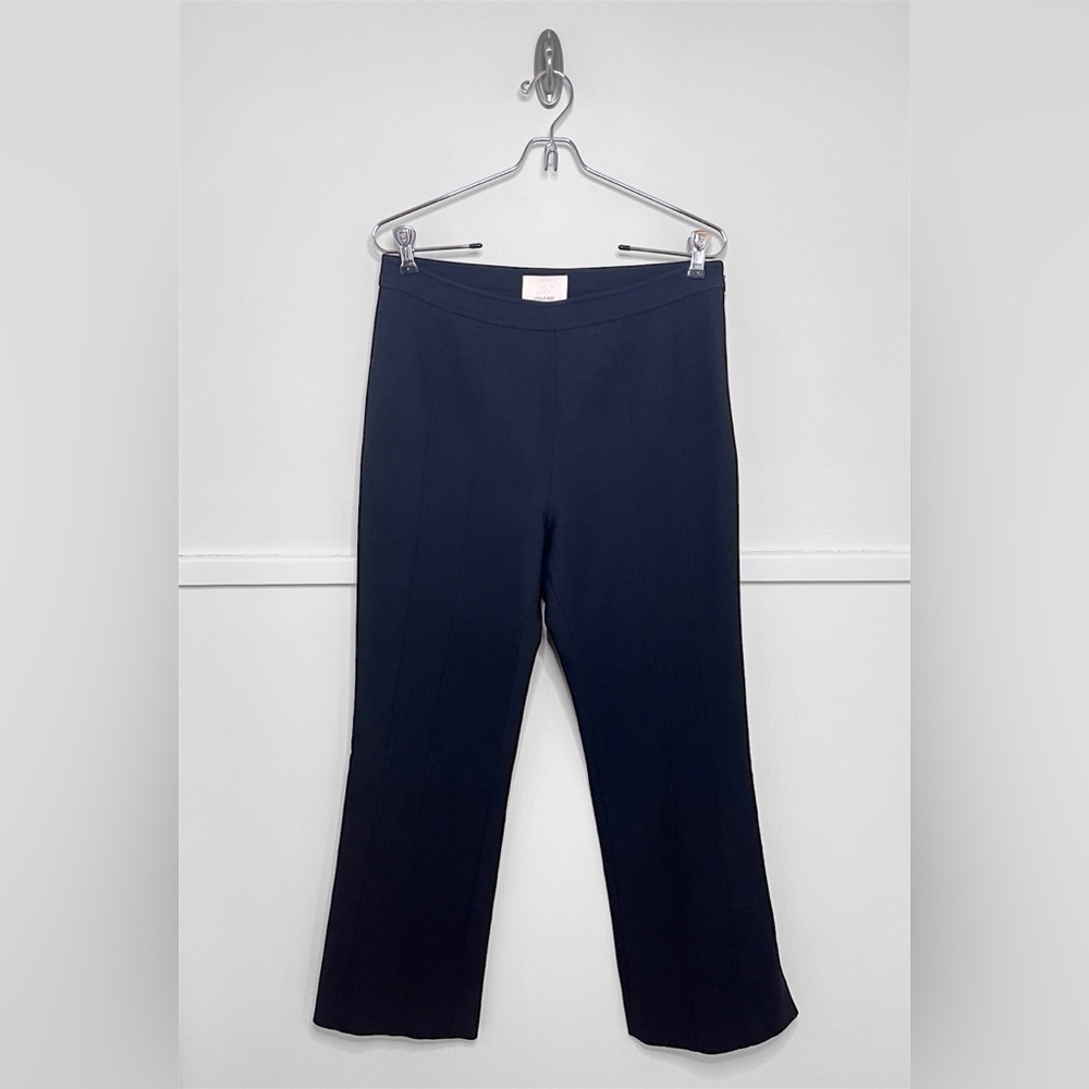 Cinq à Sept Tinselly Black Pull-On Ponte Knit Wide Leg Pants